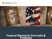 Tablet Screenshot of customfuneraltributes.com